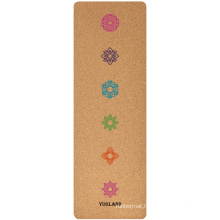 Yugland factory wholesale cork yoga block custom logo print rubber cork eco-friendly yoga mat